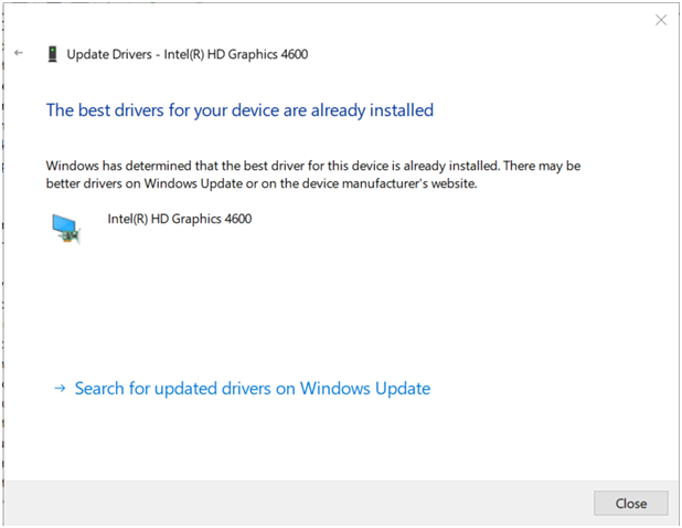 If any update is required, then windows will find and install it automatically.