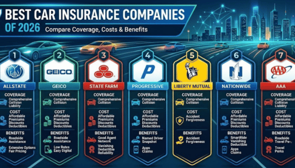 7 Best Car Insurance Companies of 2026: Compare Coverage, Costs & Benefits