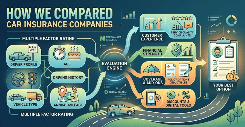 How We Compared Car Insurance Companies