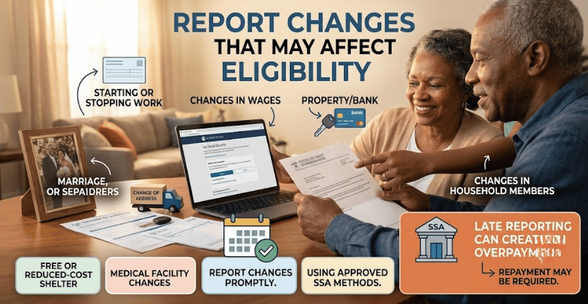 Report changes that may affect eligibility