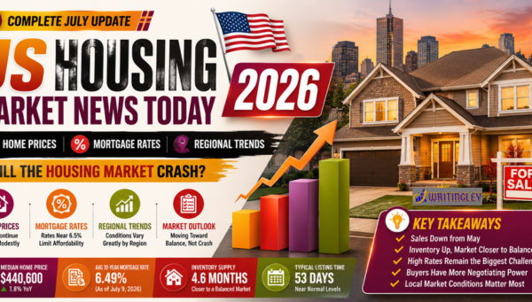 US Housing Market News Today 2026: Complete July Update on Home Prices, Mortgage Rates, Regional Trends, and Will the Housing Market Crash