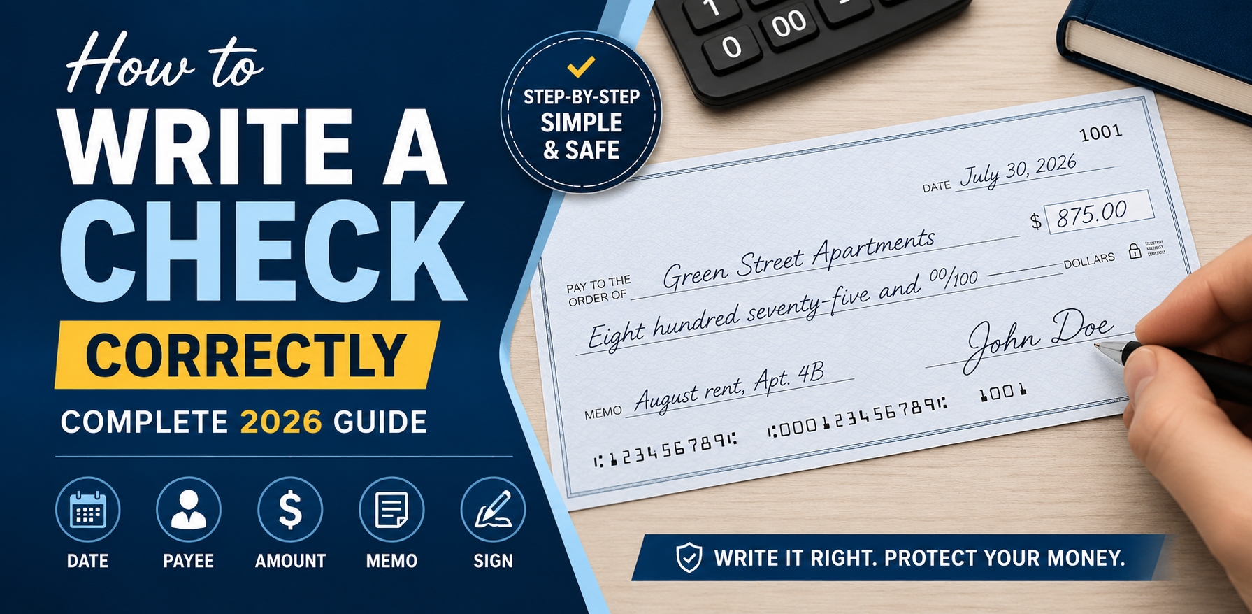 how to write check